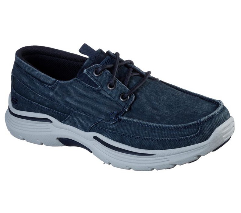 Skechers Relaxed Fit: Expended - Kevan - Mens Boat Shoes Navy [AU-QT5714]